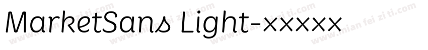 MarketSans Light字体转换